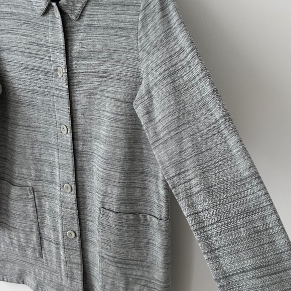 Eileen Fisher Gray Organic Cotton Coat - Picture 8 of 16